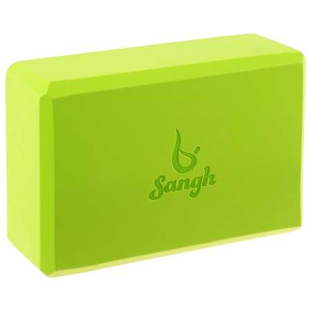 Блок для йоги Sangh 23 х 15 х 8 см. вес 180 г. цвет зелёный