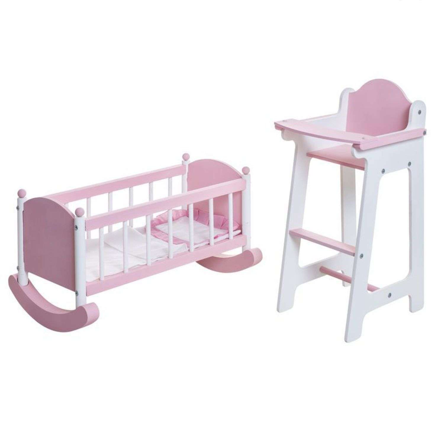 Набор мебели для кукол Paremo Стул и люлька Розовый PFD116-13 PFD116-13 - фото 1