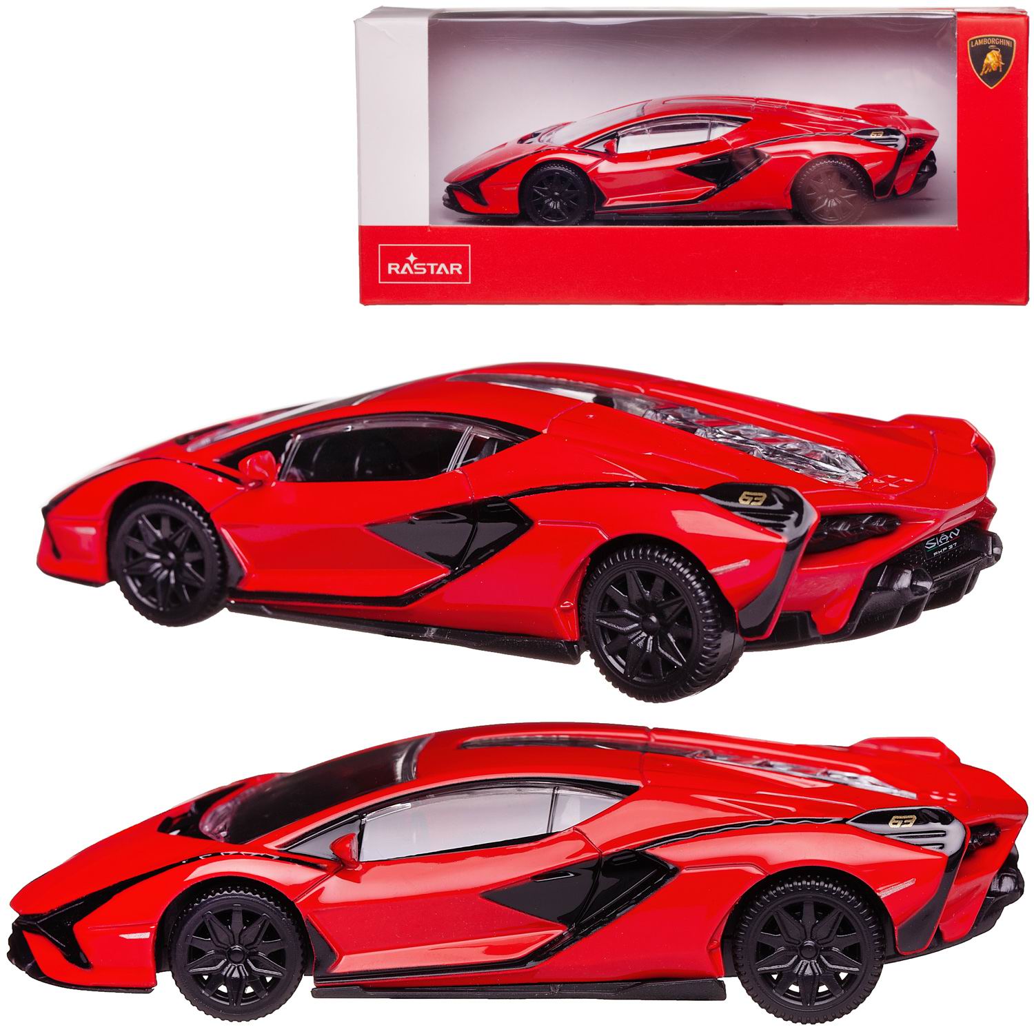 Автомобиль Rastar Lamborghini 1:43 без механизмов красный 58900R - фото 2