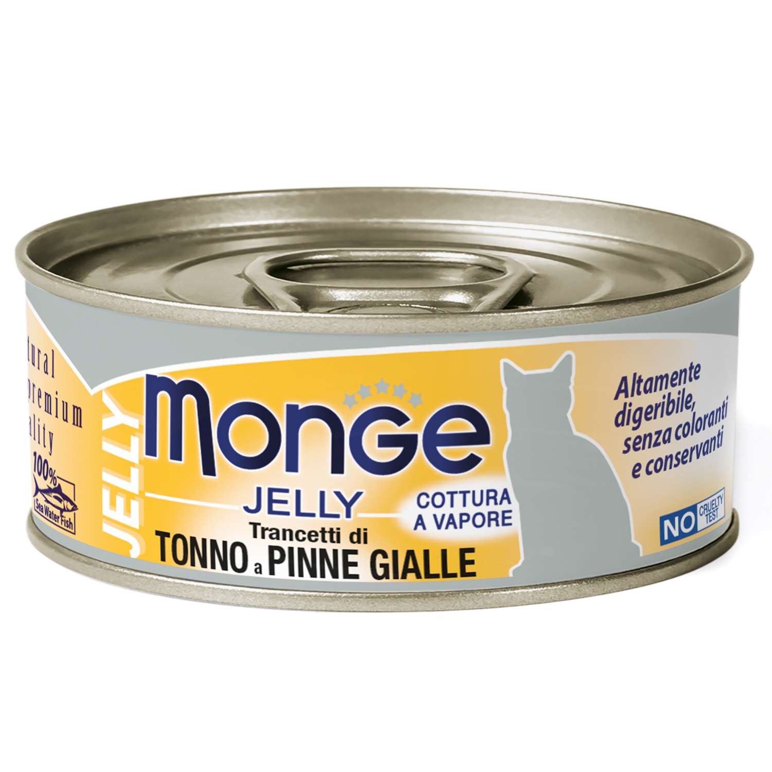 Корм для кошек Monge 80г с желтоперым тунцом консервы - фото 1