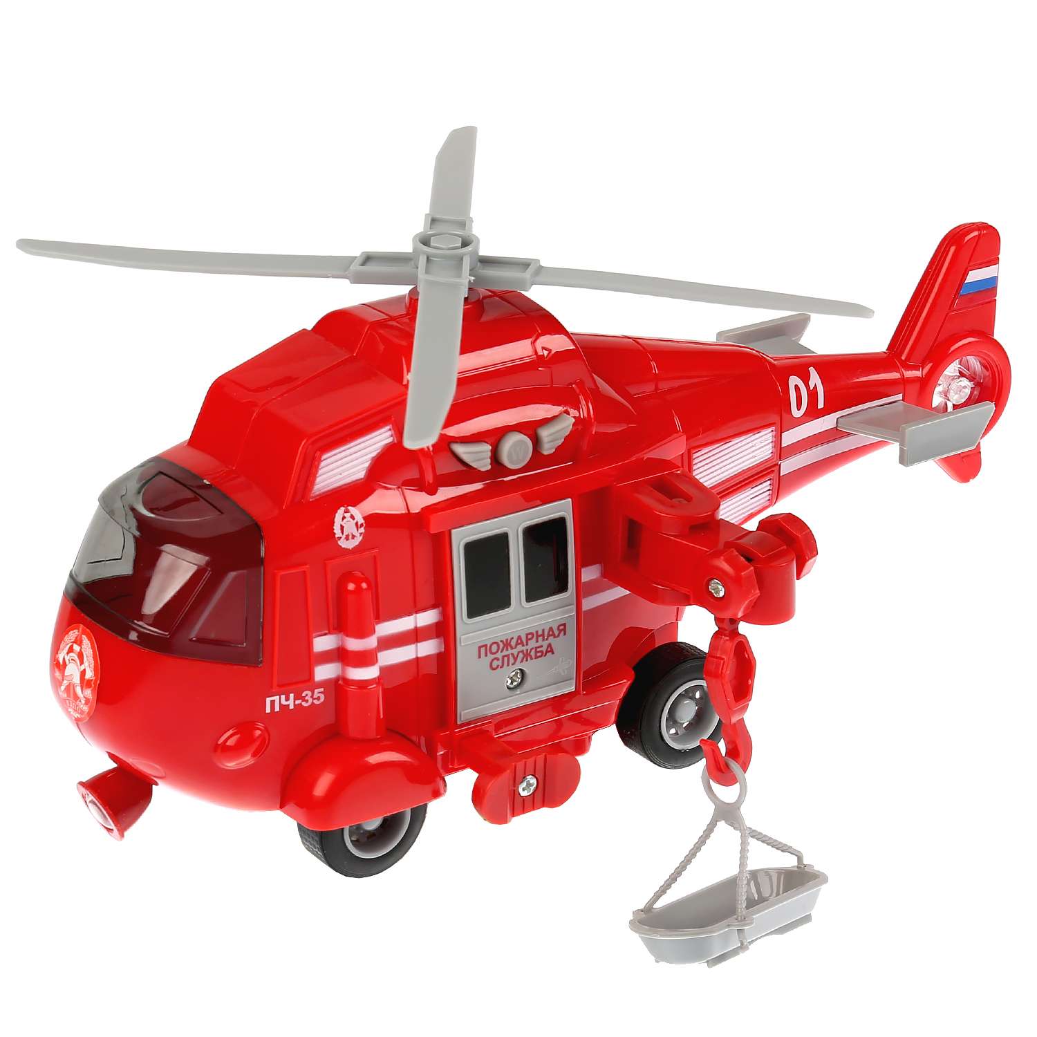 Вертолет Технопарк Пожарный инерционный 284229 284229 - фото 1