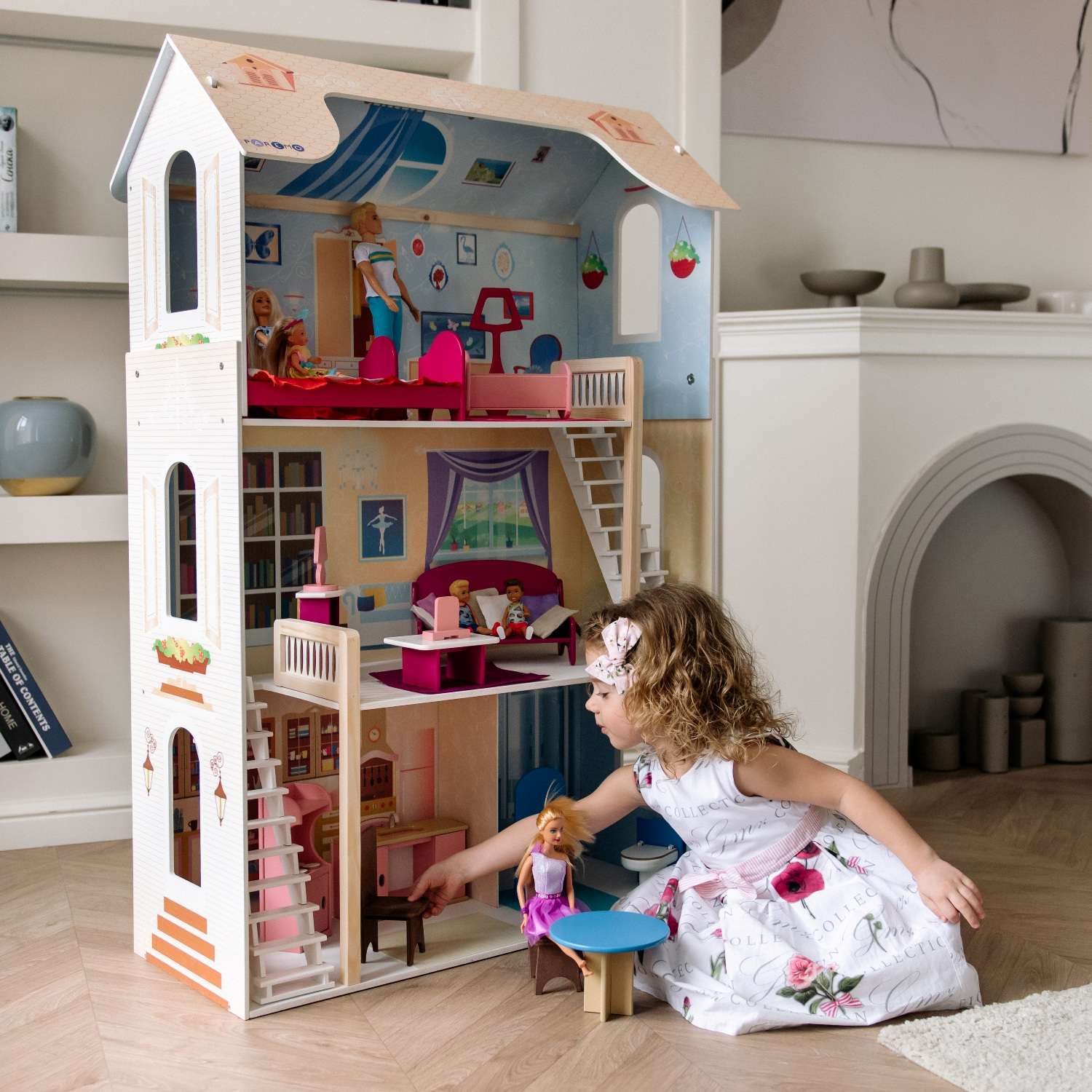 Кукольный домик Paremo Шарм с мебелью 16 предметов PD315-02 - фото 2