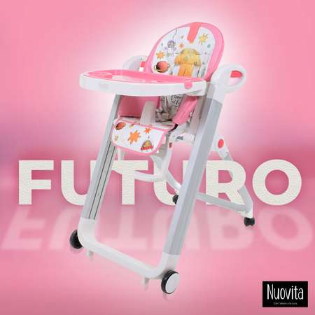 Стульчик для кормления Nuovita Futuro Bianco Cosmo Rosa