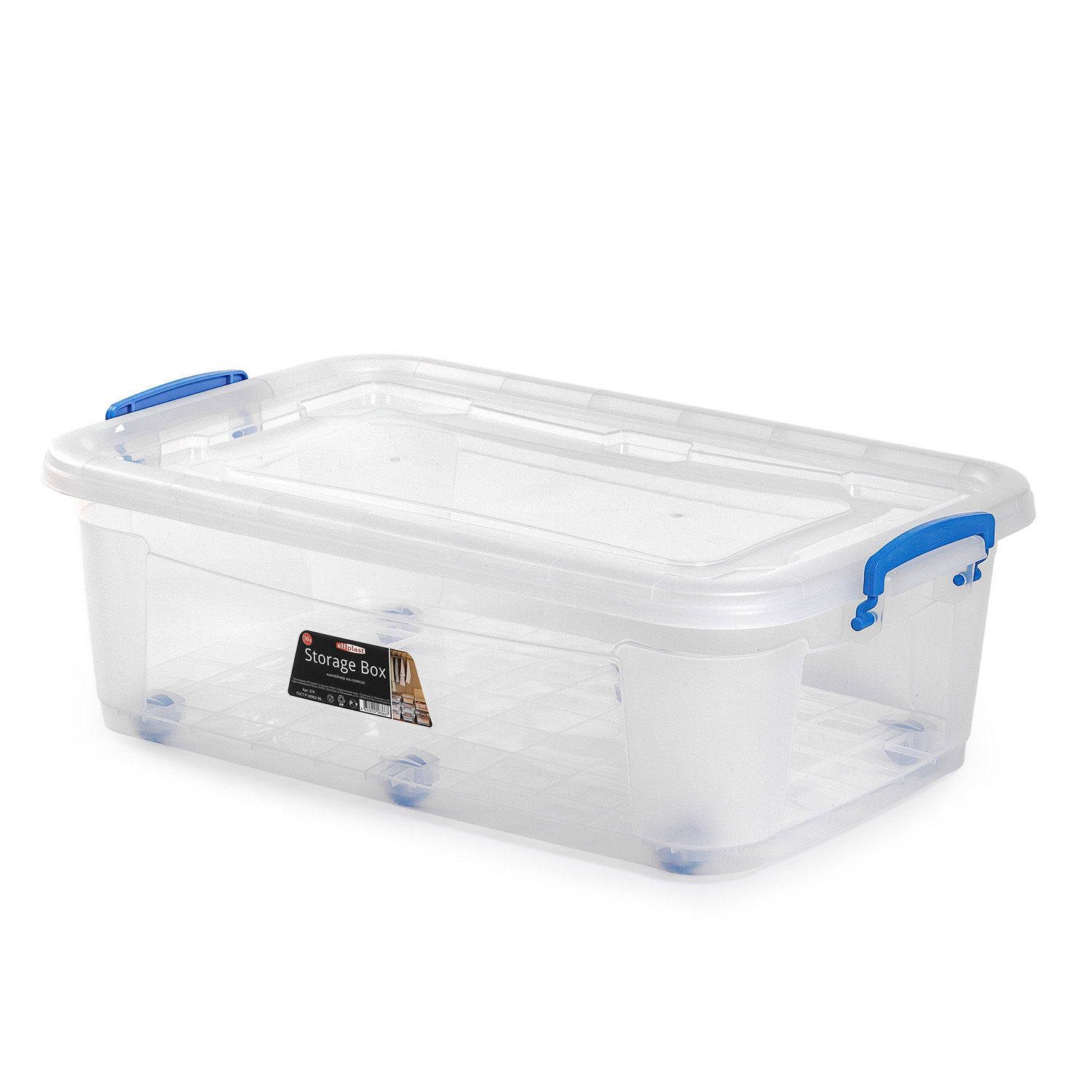 Контейнер elfplast для хранения Storage Box на колесах прозрачный 30 л 64х41.5х19.5 см - фото 4