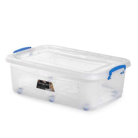 Контейнер elfplast для хранения Storage Box на колесах прозрачный 30 л 64х41.5х19.5 см