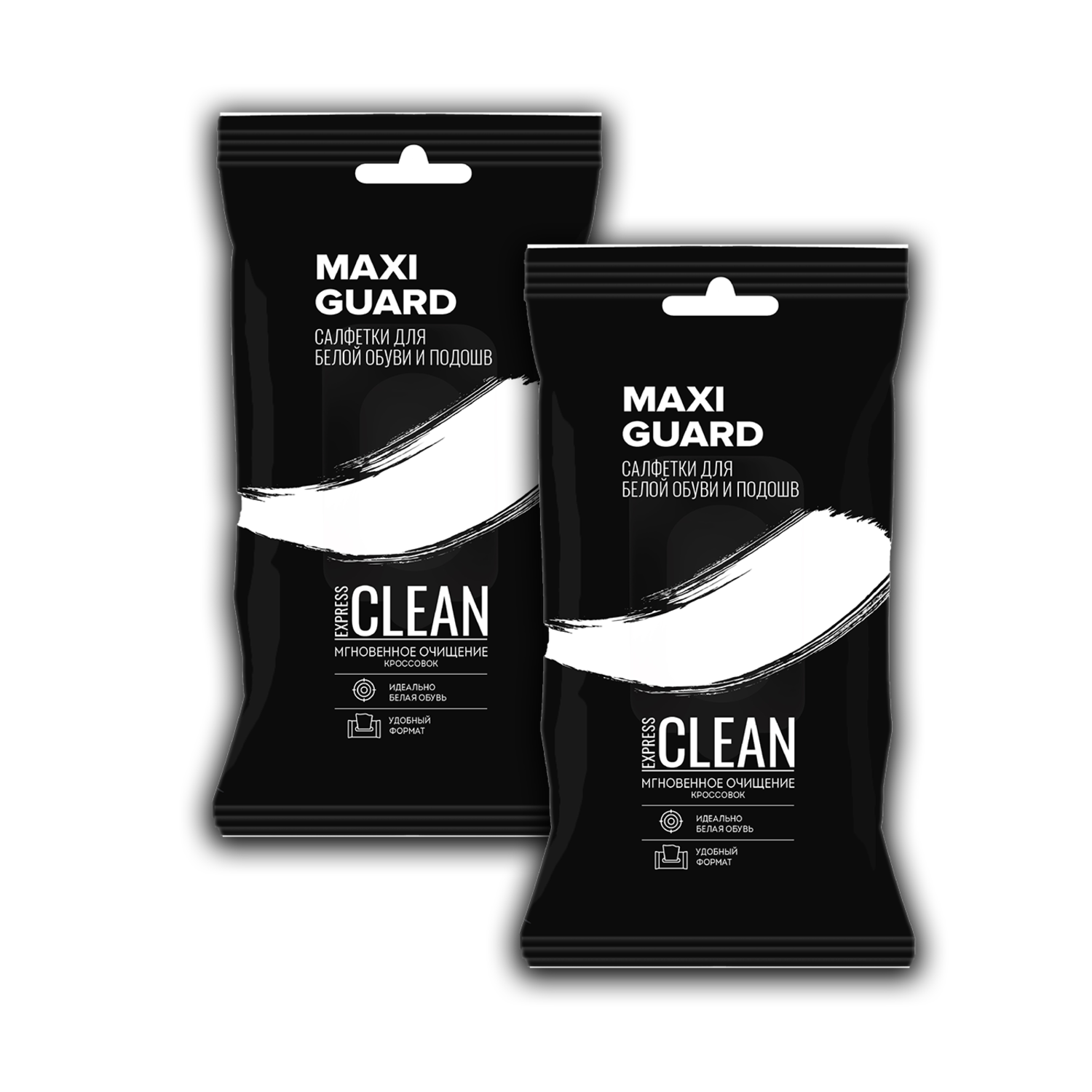 Влажные салфетки Maxiguard для очищения белой обуви и подошв Express Clean 2 упаковки по 15 шт - фото 1