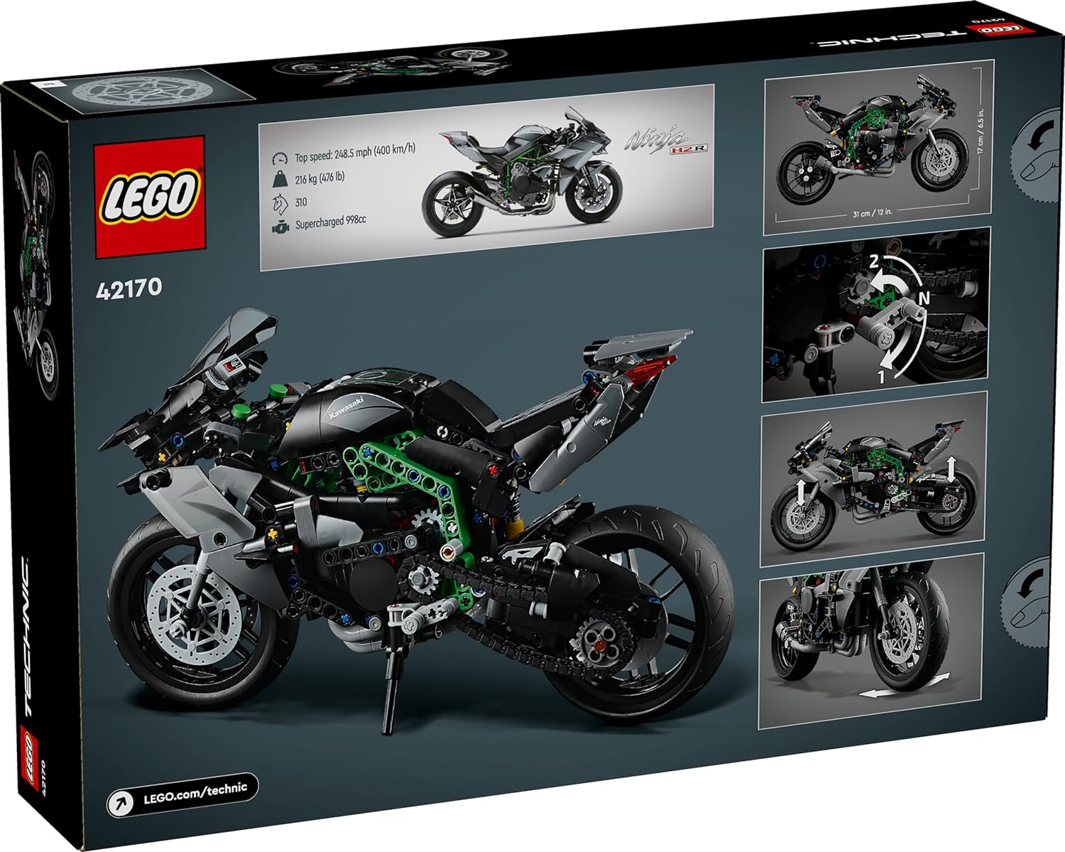 Конструктор LEGO Technic Мотоцикл Kawasaki Ninja H2R 42170 - фото 2