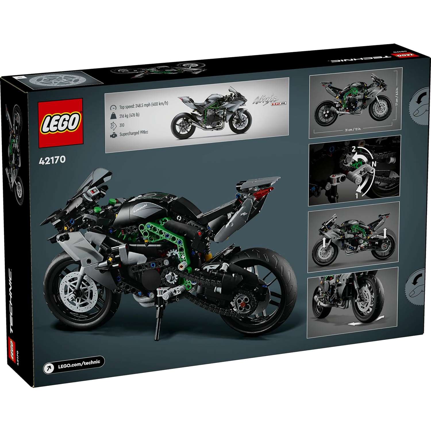 Конструктор LEGO Technic Мотоцикл Kawasaki Ninja H2R 42170 - фото 2