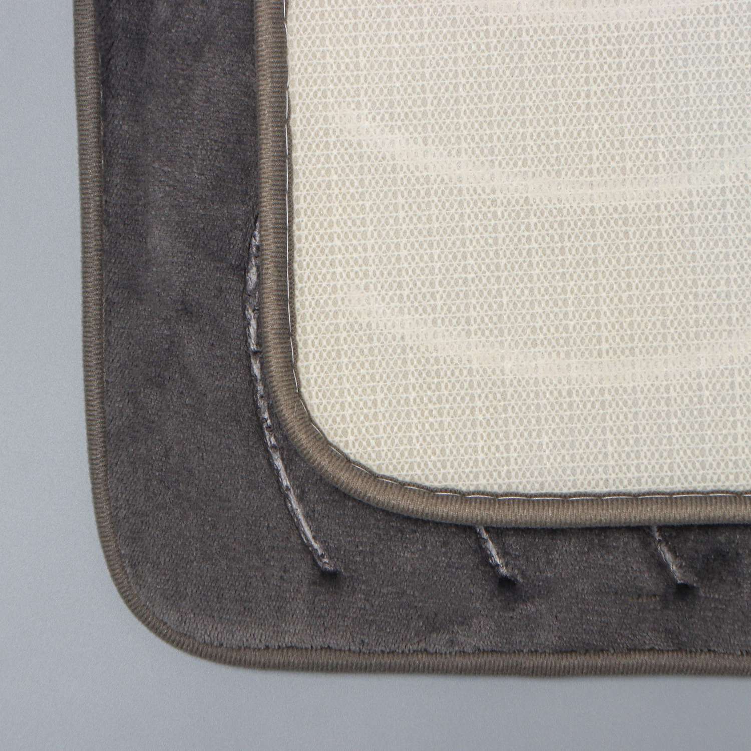 Набор ковриков Доляна для ванной и туалета «Волна» 2 шт: 40×50 50×80 см цвет серый - фото 4