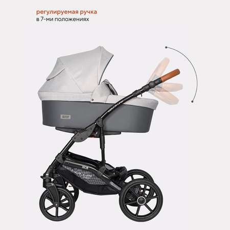 Коляска детская универсальная Riko Basic BELLA LIFE 3 в 1 01 Grey Fox серый