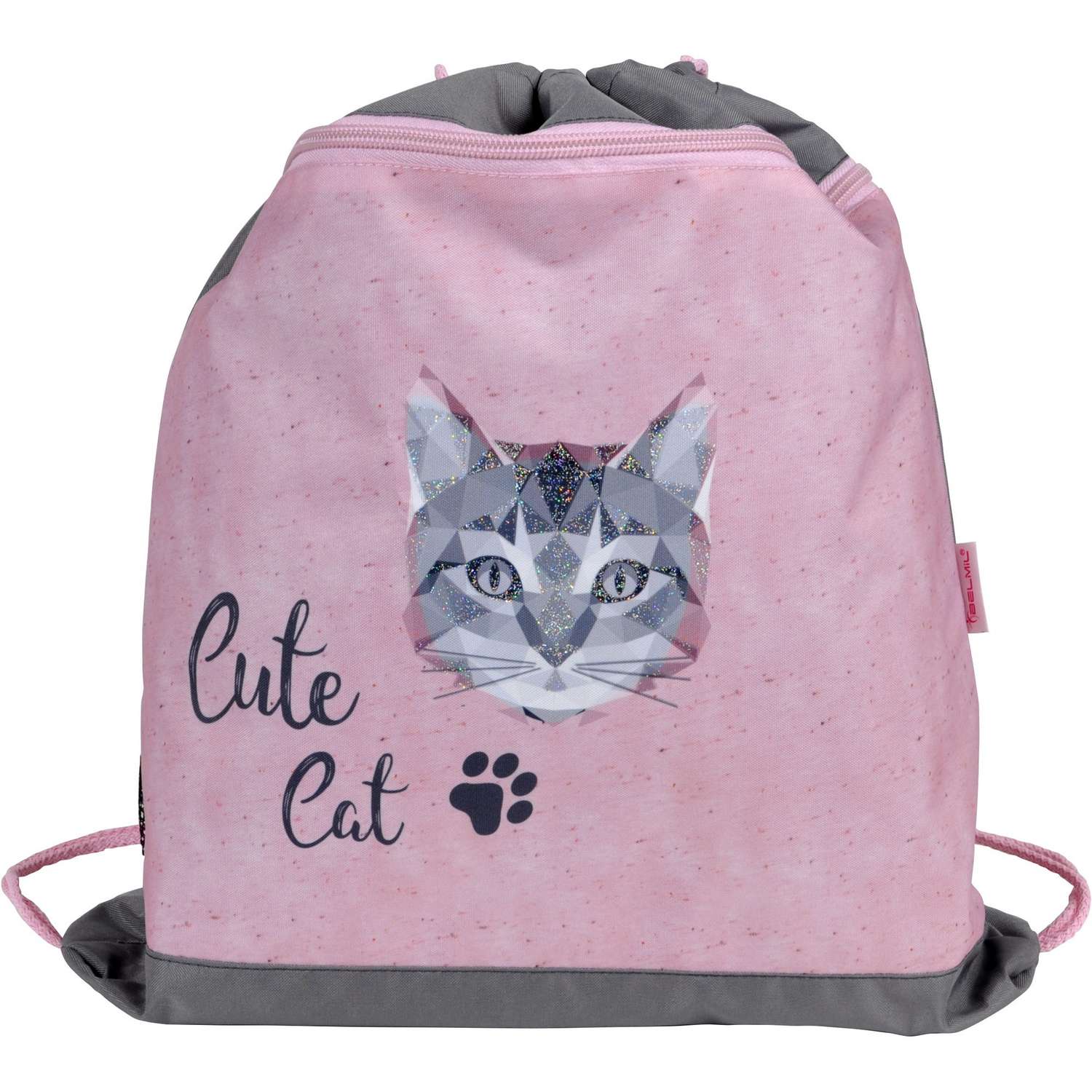 Мешок-рюкзак для обуви BELMIL Special Cute cat без наполнения 2 клапана 336-91/18SP11 - фото 1