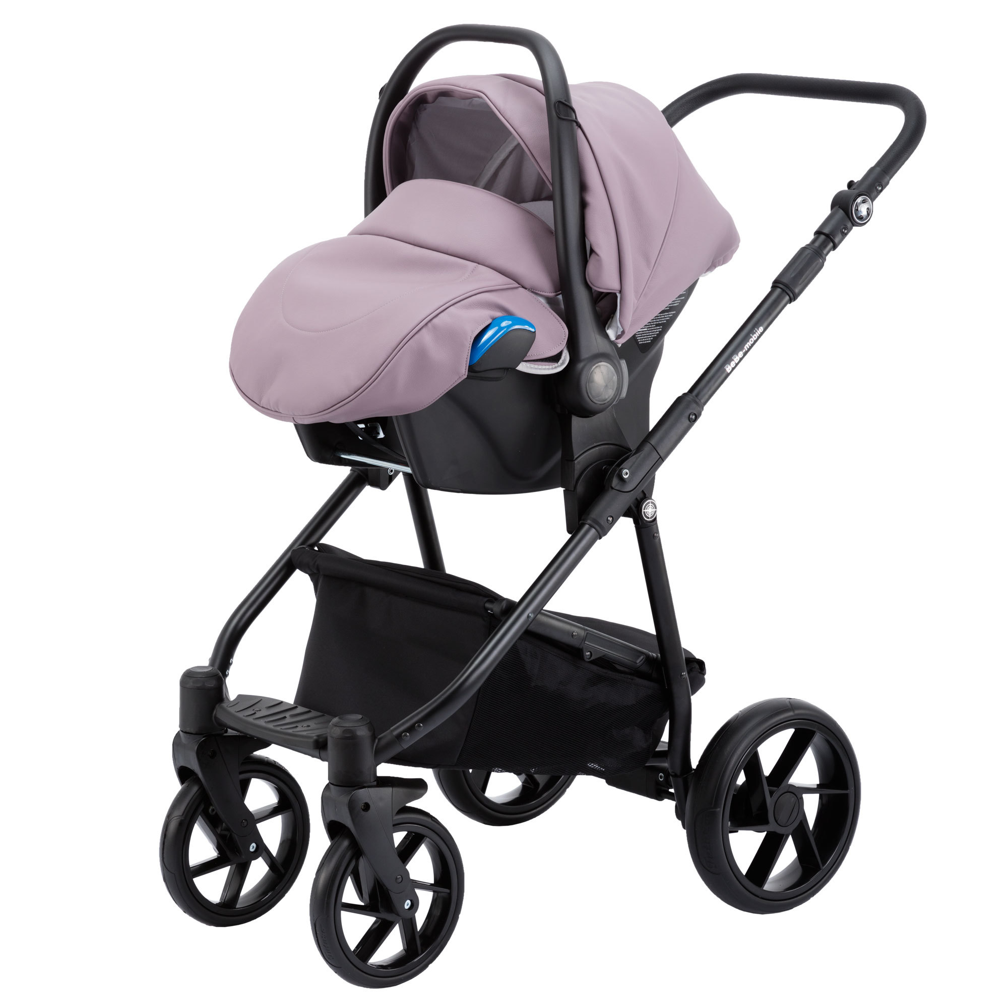 Коляска 3в1 BeBe-mobile Gusto Deluxe GU118 Сиреневая кожа-Сиреневая перфорированная кожа - фото 3