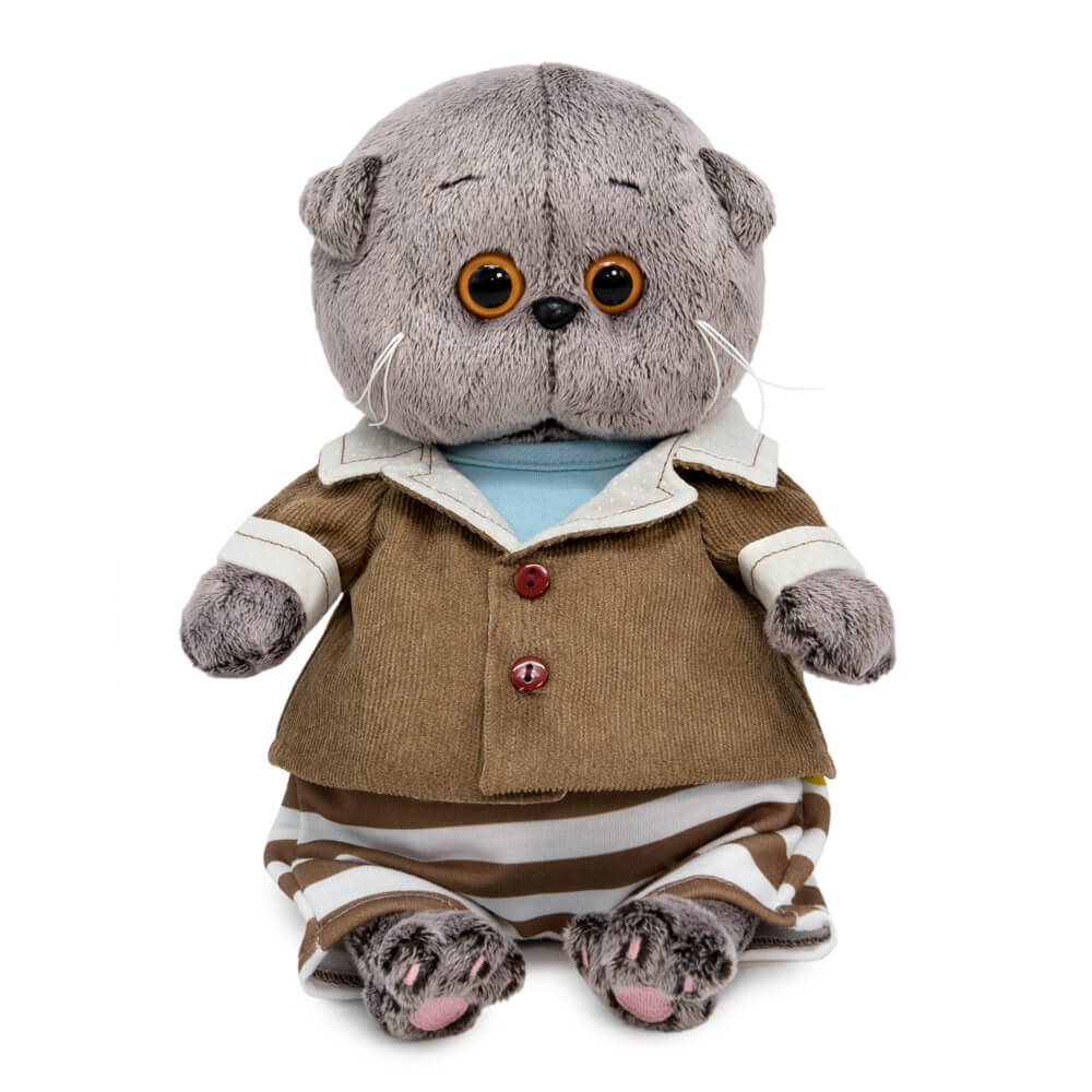 Мягкая игрушка BUDI BASA Кот Басик BABY в домашнем костюмчике 20 см - фото 1