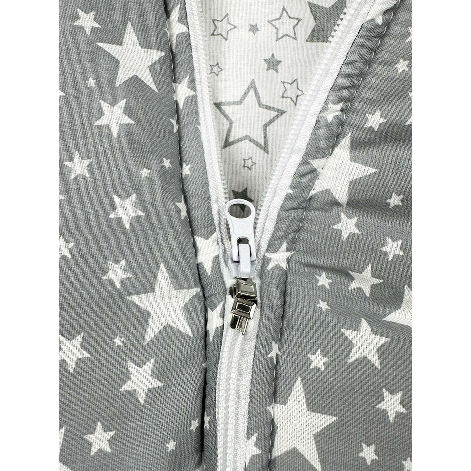 Спальный мешок Про Сон звезды белый серый - фото 4