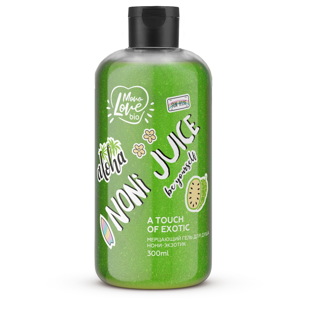 Гель для душа MonoLove bio NONI JUICE нони экзотик с блестками 300 мл - фото 1