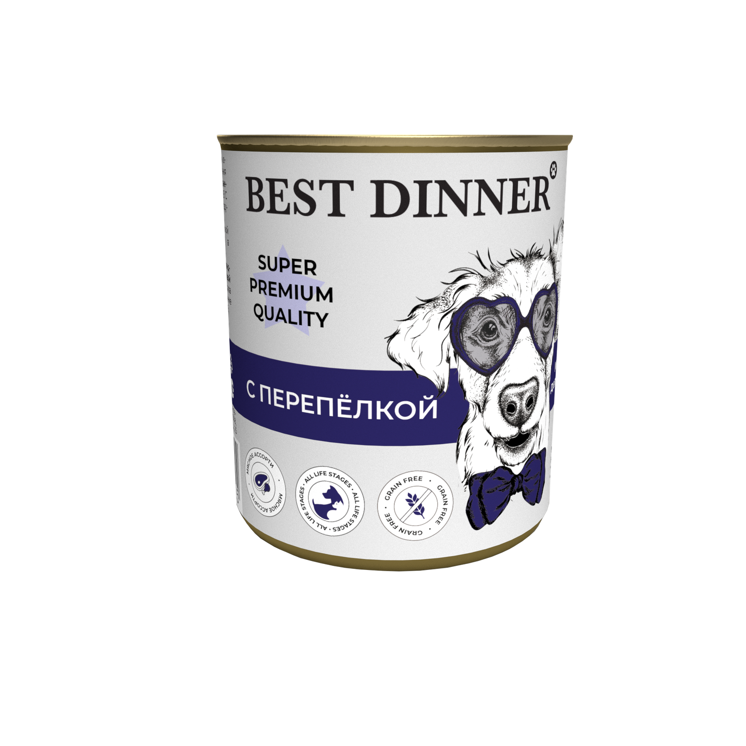 Корм для собак Best Dinner 0.34кг Super Premium с перепелкой - фото 1