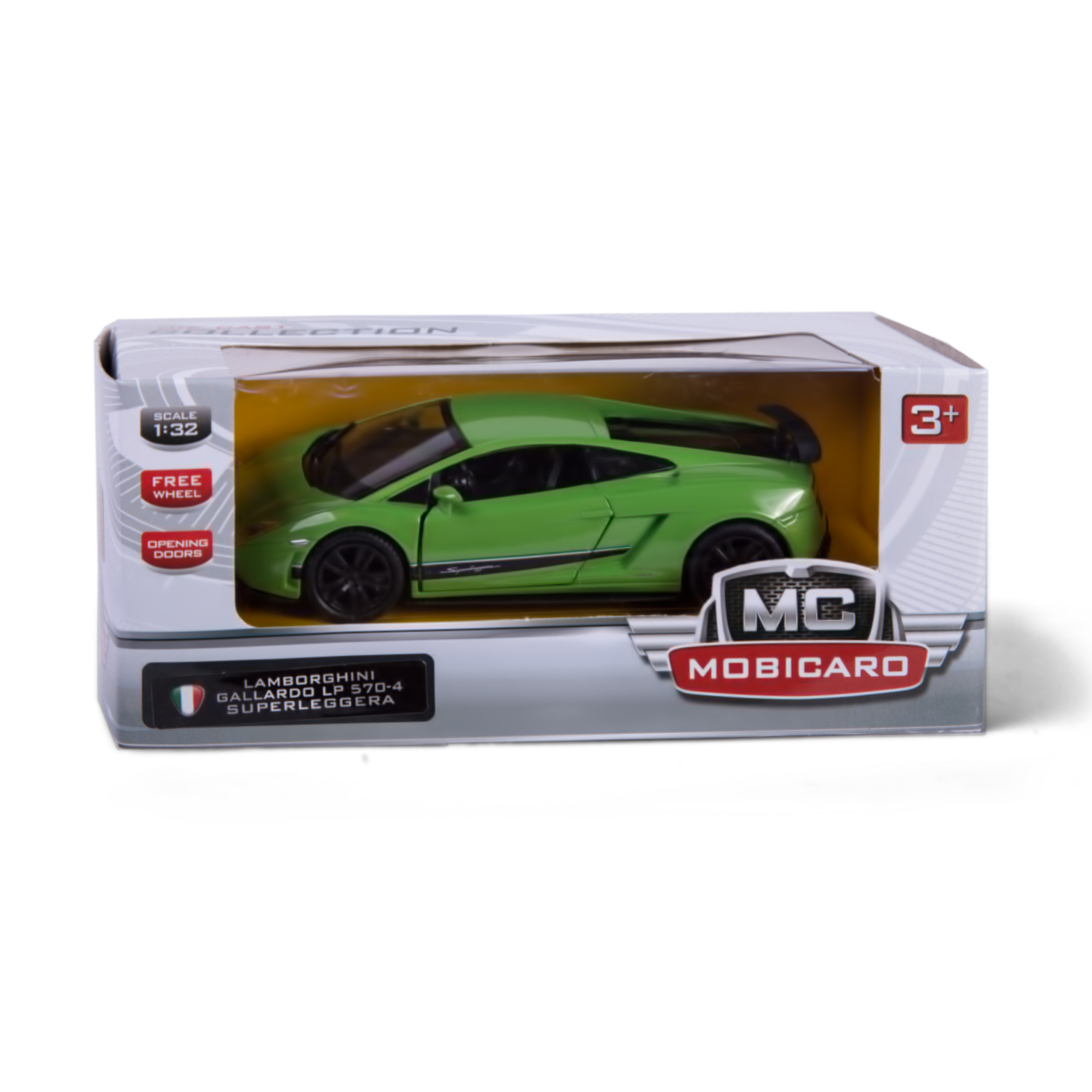 Автомобиль Mobicaro Lamborghini Gallardo 1:32 без механизмов зеленый 544998 - фото 3