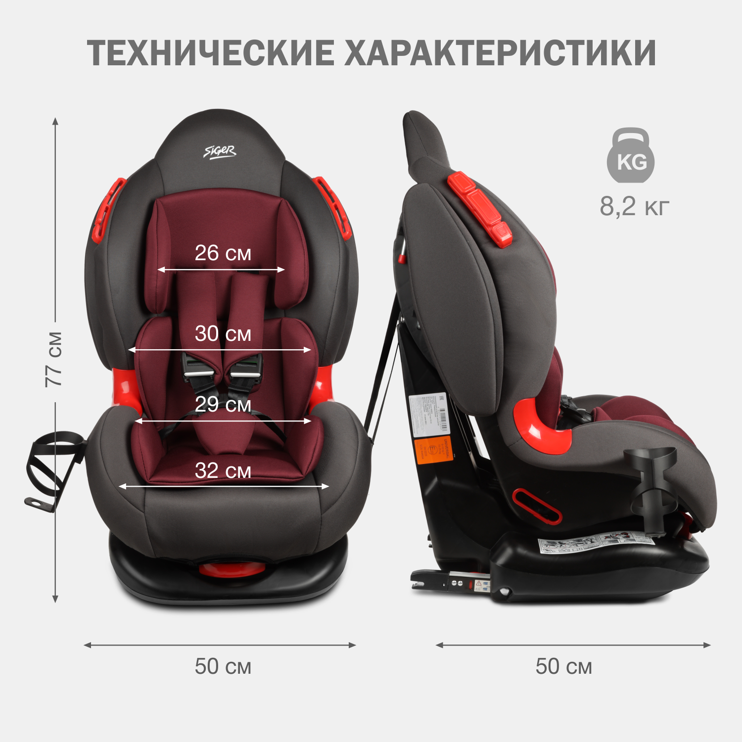 Детское автокресло SIGER Кокон Isofix lux - фото 6