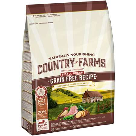 Корм для щенков Country Farms с индейкой 2.5кг