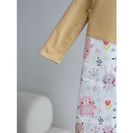 Одеяло спальный мешок 116 см Lemur Studio Утепленный с рукавом зайки