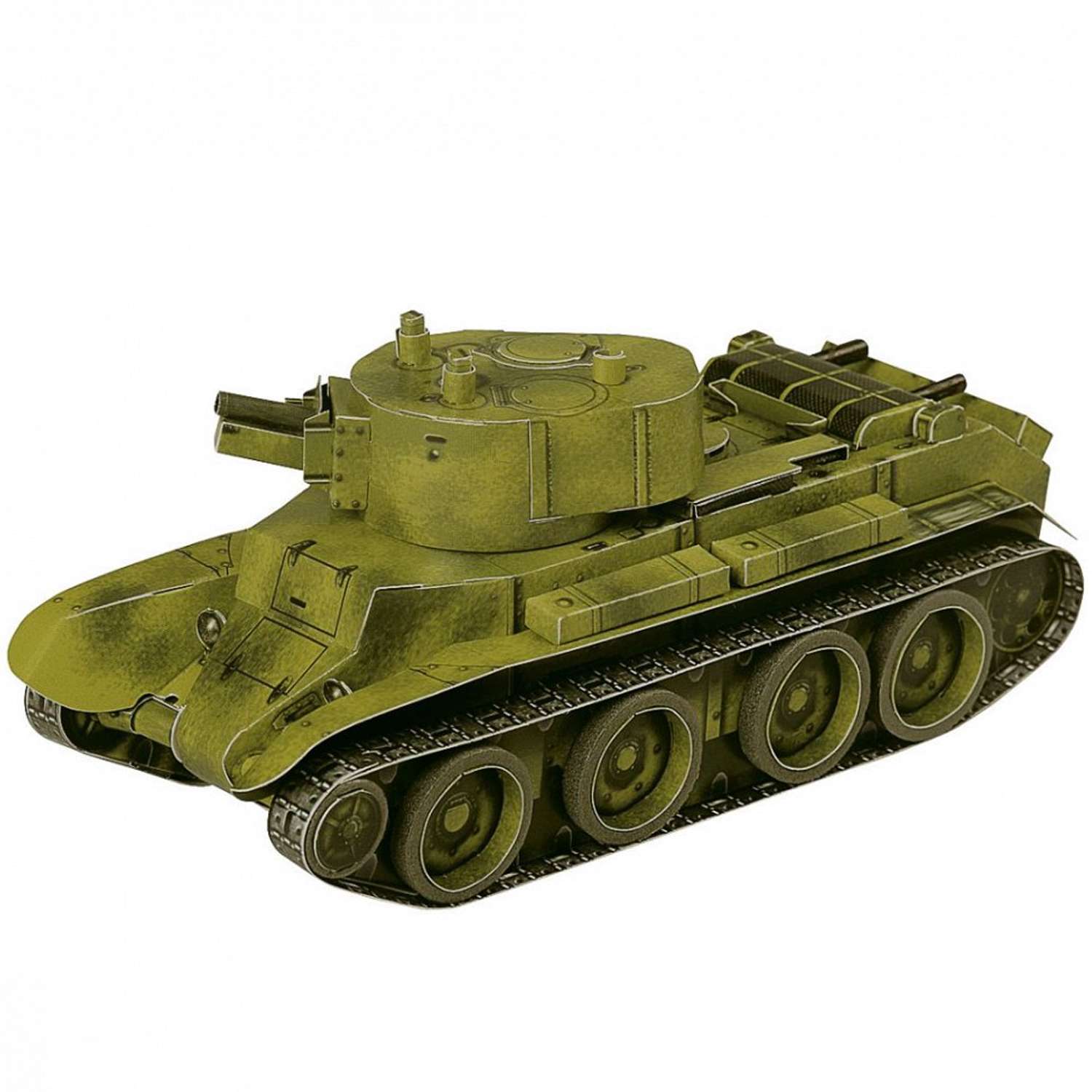 Сборная модель Умная бумага Бронетехника Танк БТ-7 артиллерийский 285 285 - фото 1