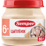 Пюре Semper цыпленок 80г с 6месяцев