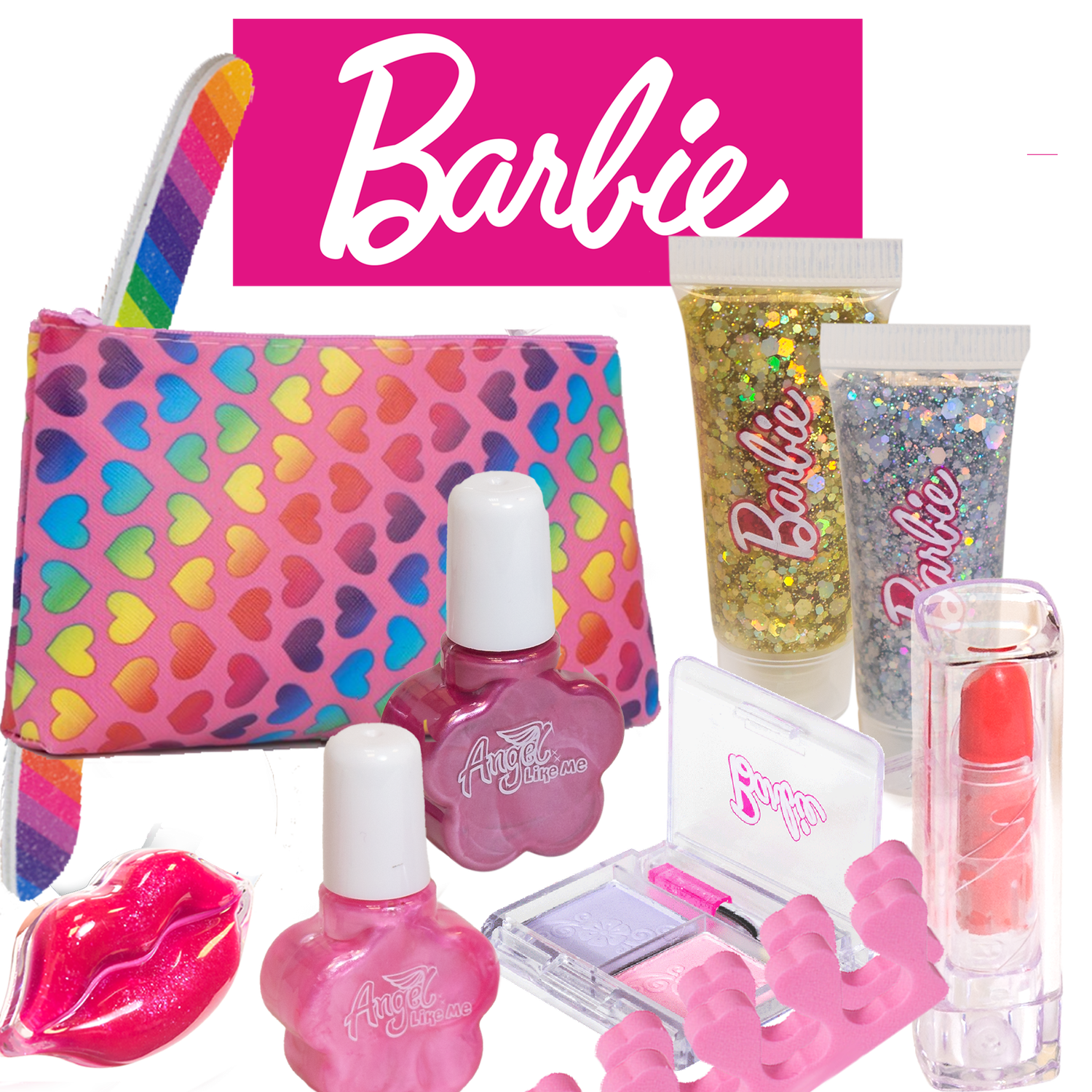Набор детской косметики Barbie для девочек с косметичкой - фото 1