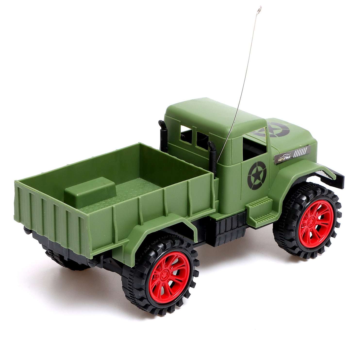 Грузовик Автоград радиоуправляемый «Военный» работает от батареек цвет зелёный - фото 3