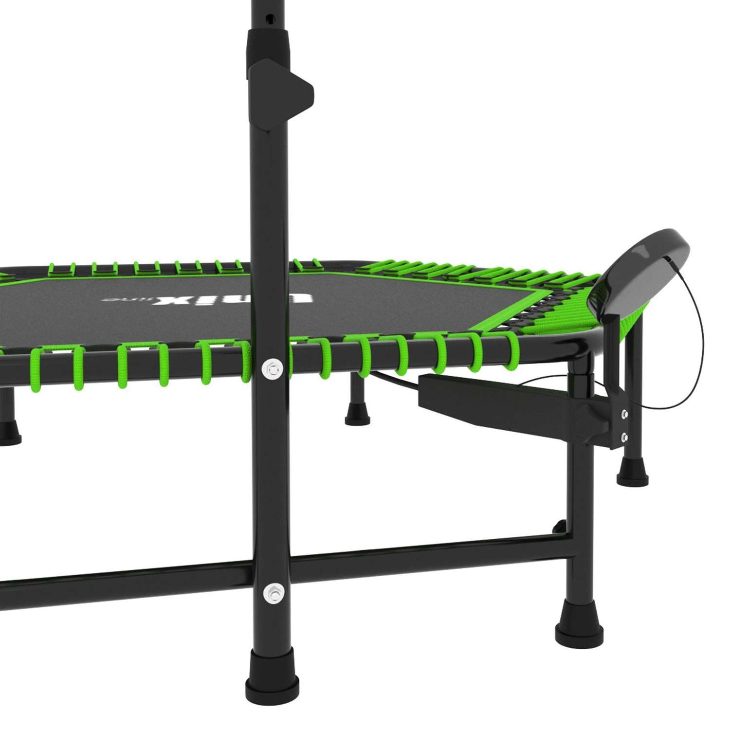 Батут спортивный с ручкой UNIX line FITNESS PRO Green диаметр 130 см до 130 кг счетчик прыжков - фото 4