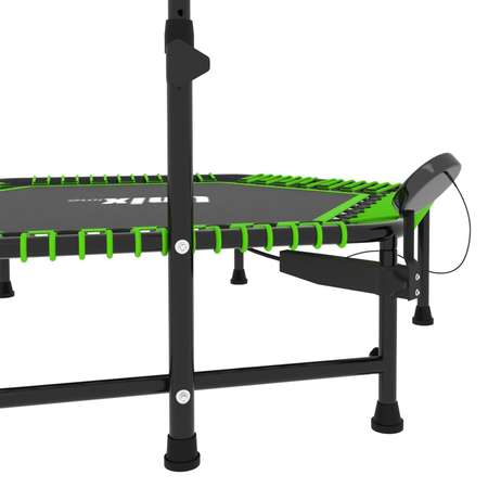 Батут спортивный с ручкой UNIX line Fitness pro green диаметр 125 см до 130 кг счетчик прыжков