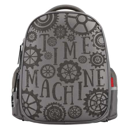 Рюкзак школьный Bruno Visconti облегченная капсула серый с эргономичной спинкой Машина времени