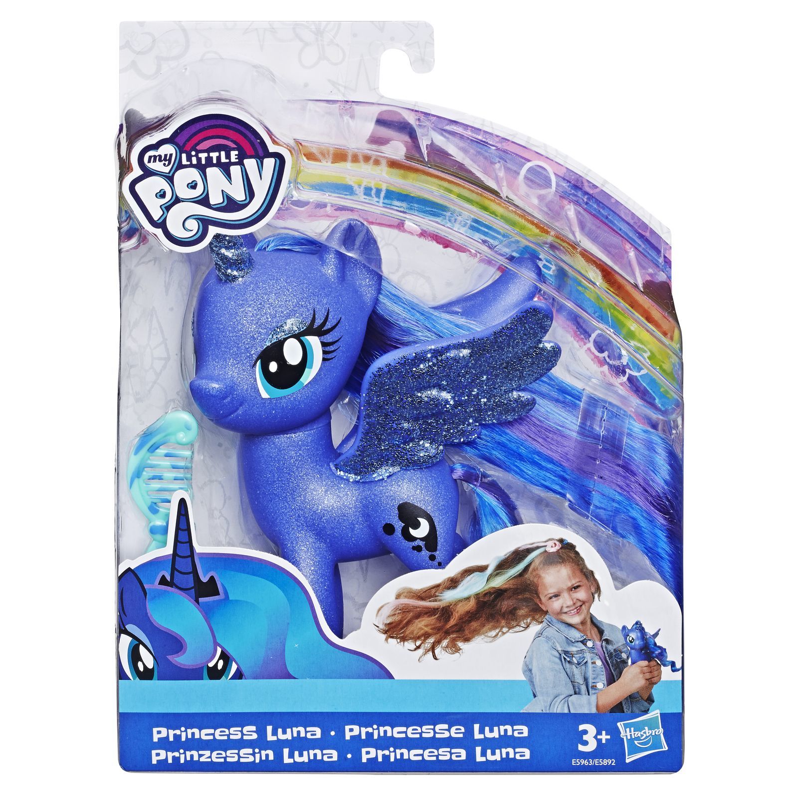 Игрушка My Little Pony Пони с разноцветными волосами Принцесса Луна  E5963EU4 купить по цене 269 ₽ в интернет-магазине Детский мир