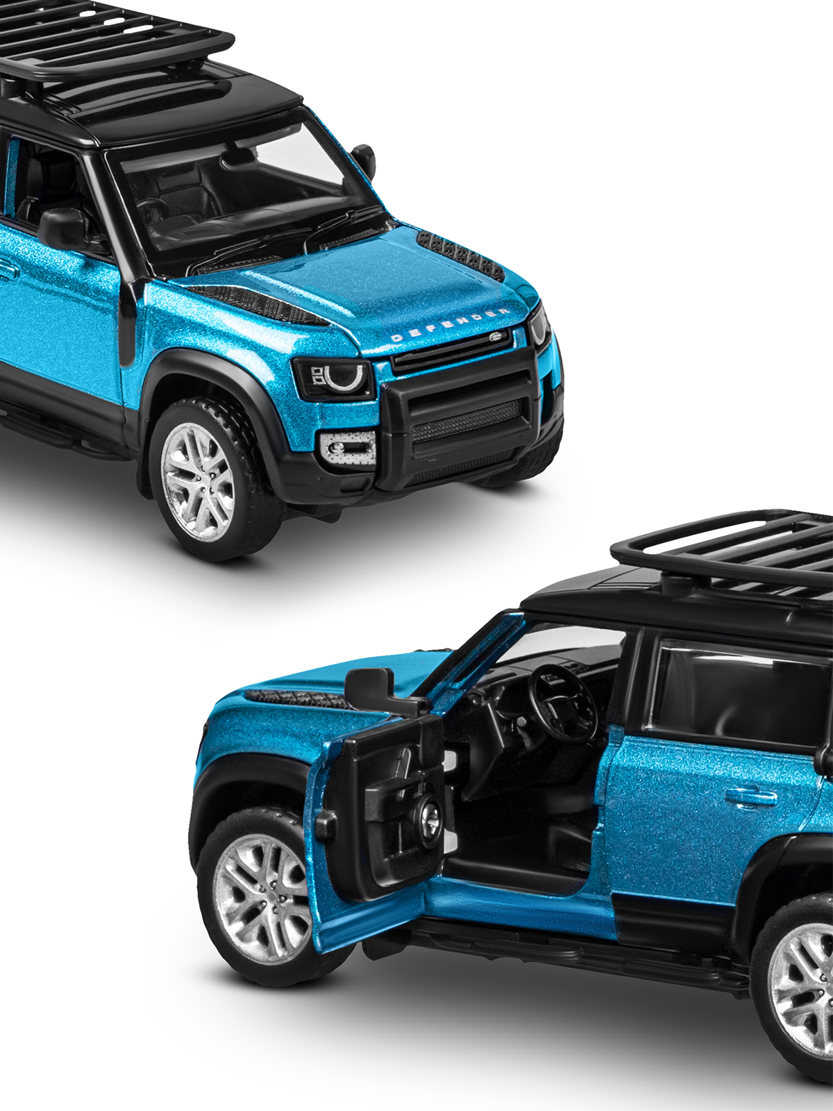 Автомобиль ДЖАМБО Land Rover 1:43 синий JB1251655 - фото 14