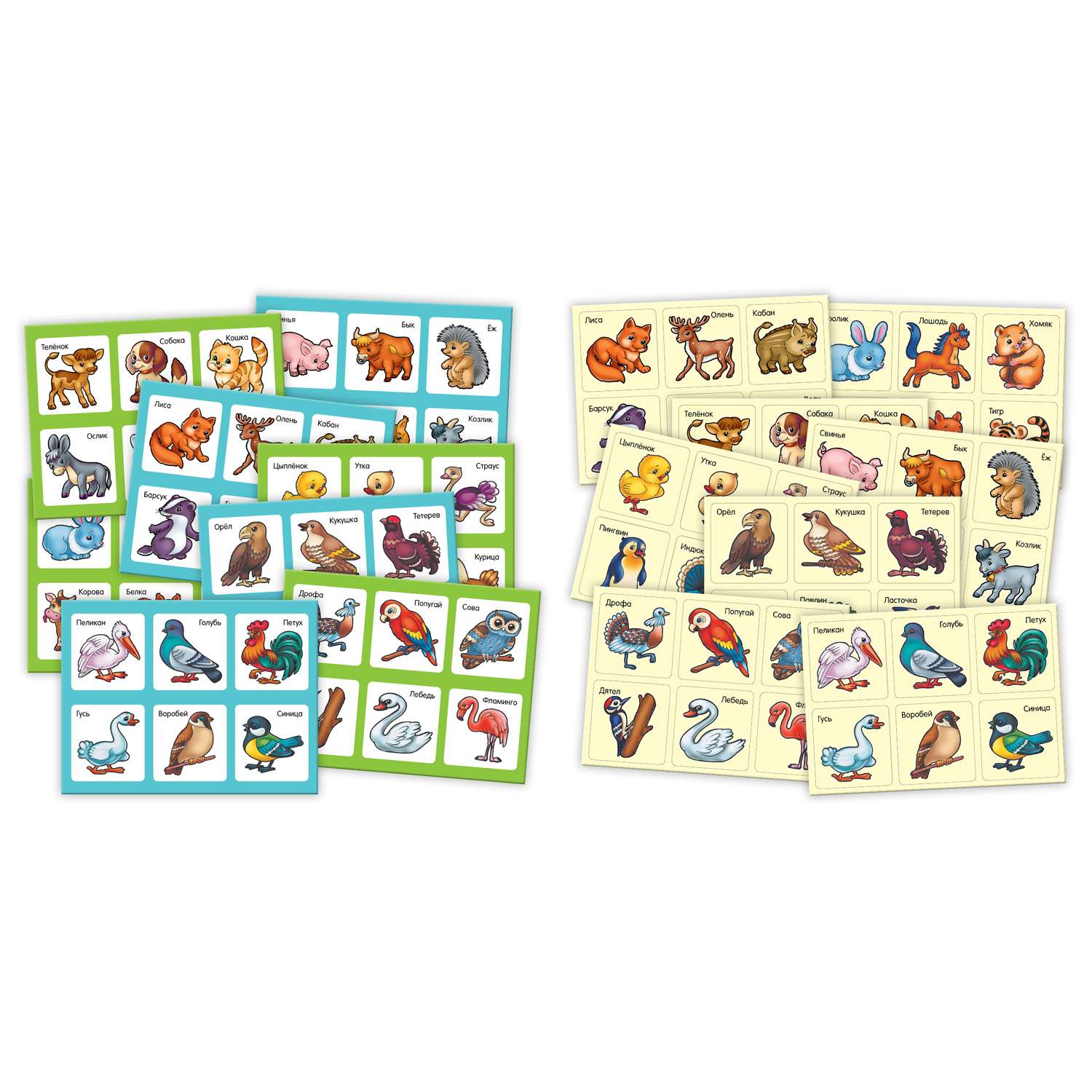 Игра развивающая Hatber Развивающее лото для детей -Животные и птицы - фото 2