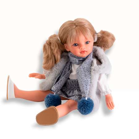 Кукла Antonio Juan Реборн девочка Ракель в сером 33 см виниловая подарочная упаковка