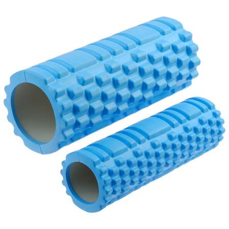 Роллер для йоги Sangh 2 штуки. 33 × 13 см и 30 × 9 см. цвет голубой