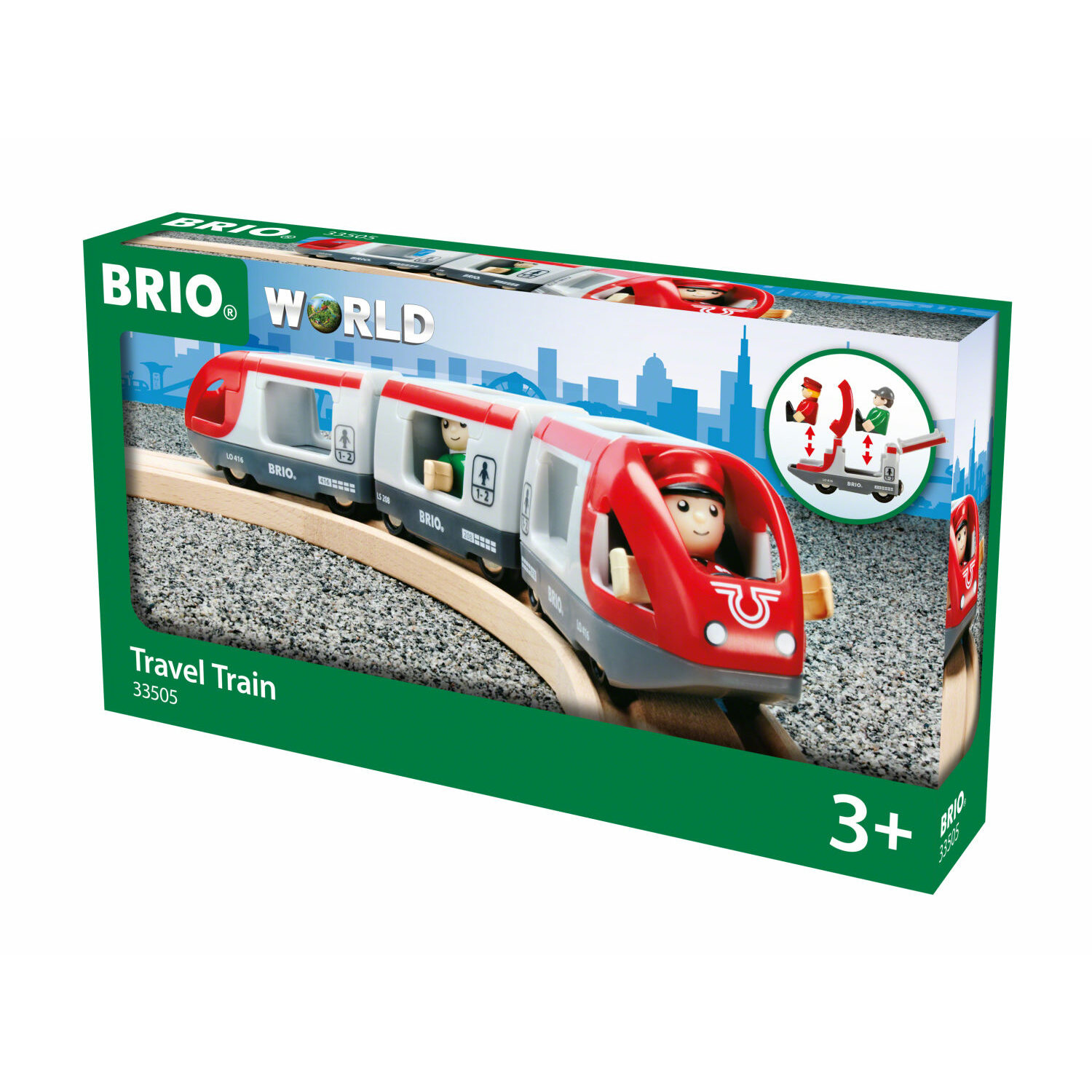 Железная дорога деревянная BRIO Пассажирский поезд-экспресс - фото 4
