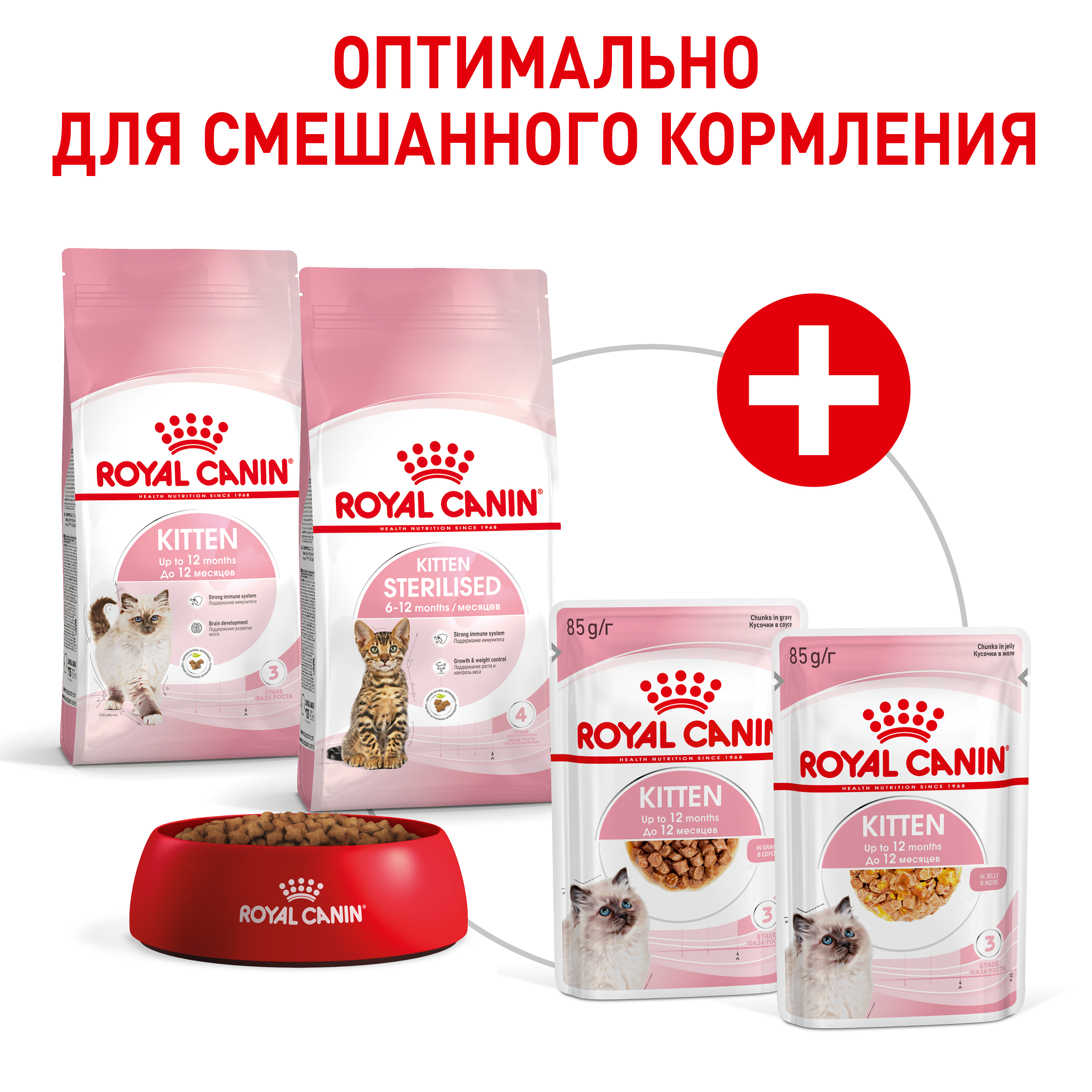 Влажный корм для кошек ROYAL CANIN Kitten 0.085 кг (полнорационный) - фото 6