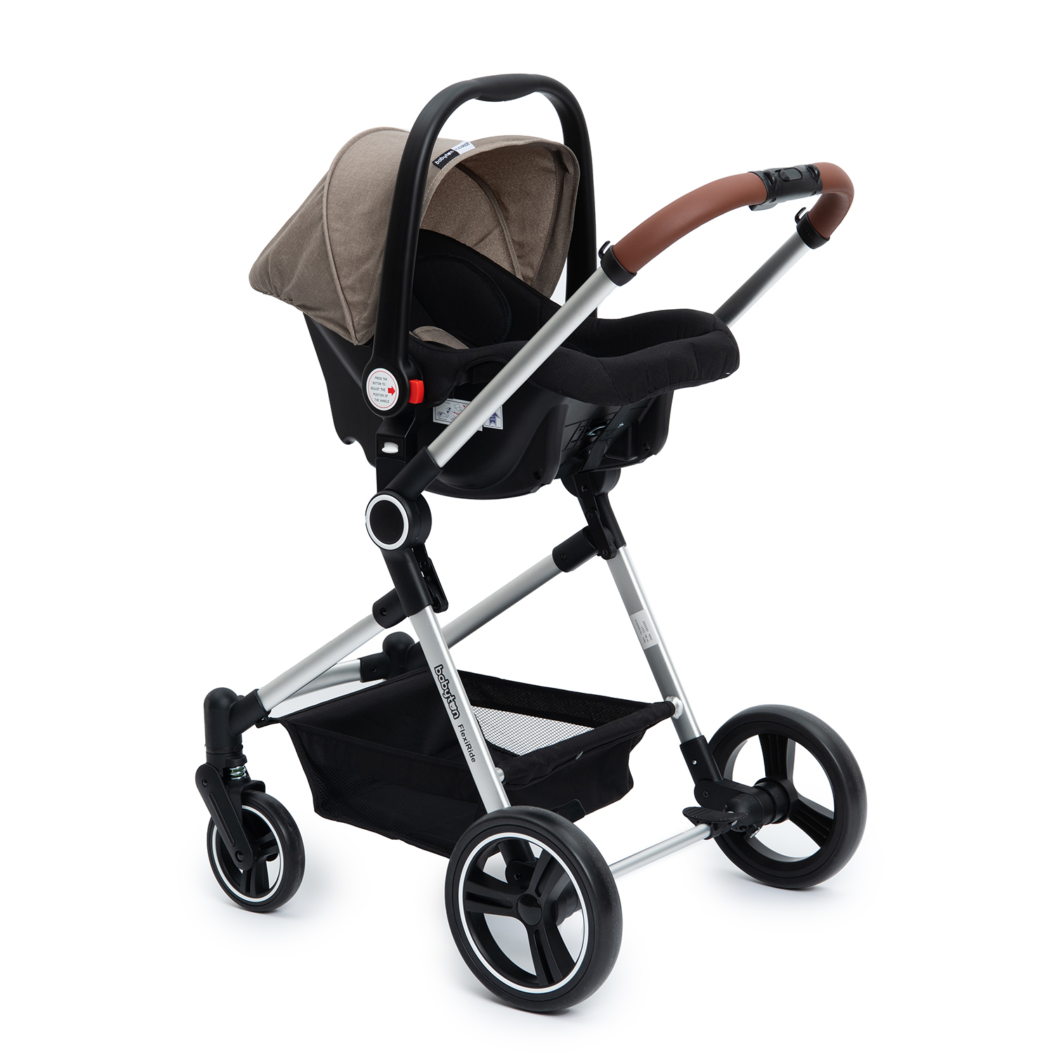 Коляска 3в1 Babyton Flexi Ride Black-Beige - фото 26