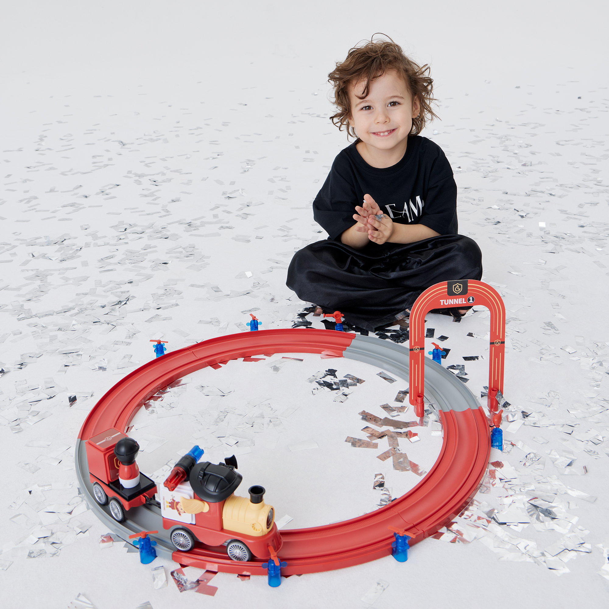 Игровой набор железная дорога Happy Baby FIRE TRAIN 331916_red - фото 11