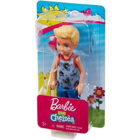 Кукла Barbie Челси Блондин в комбинезоне со щенком FXG80