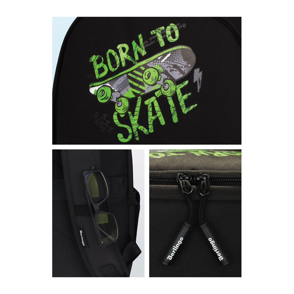 Рюкзак BERLINGO Casual Skate board 39.5х27х13 см 1 отделение 3 кармана уплотненная спинка - фото 10