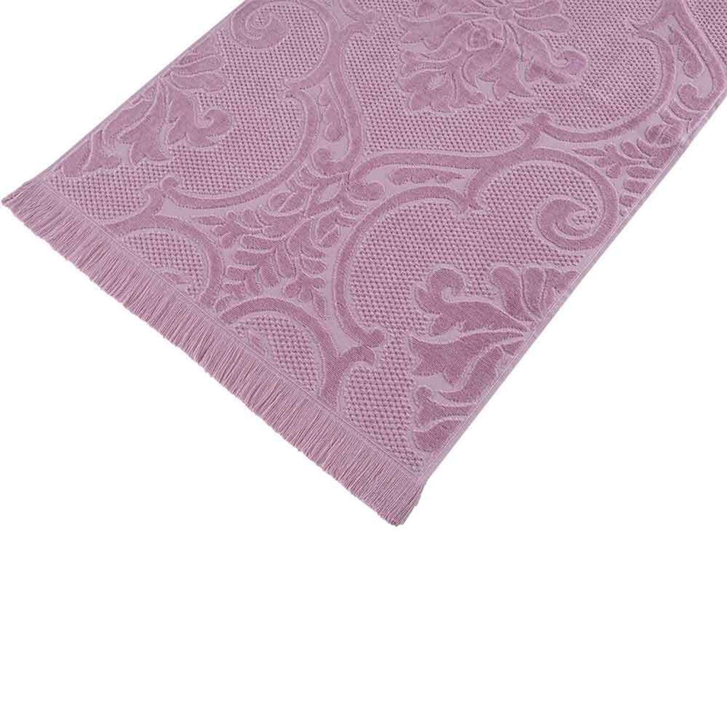 Полотенце банное Arya Home Collection махровое жаккард 50х90 Аmber Розовый - фото 2