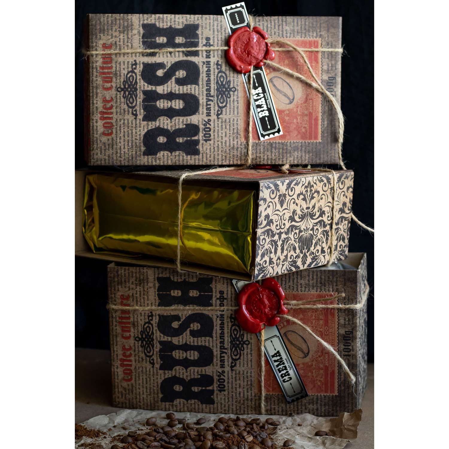 Кофе зерновой Coffee RUSH 1кг Black Арабика 100 % - фото 6