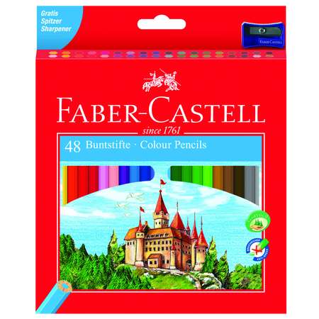 Карандаши цветные Faber Castell Замок с точилкой 48шт 120148