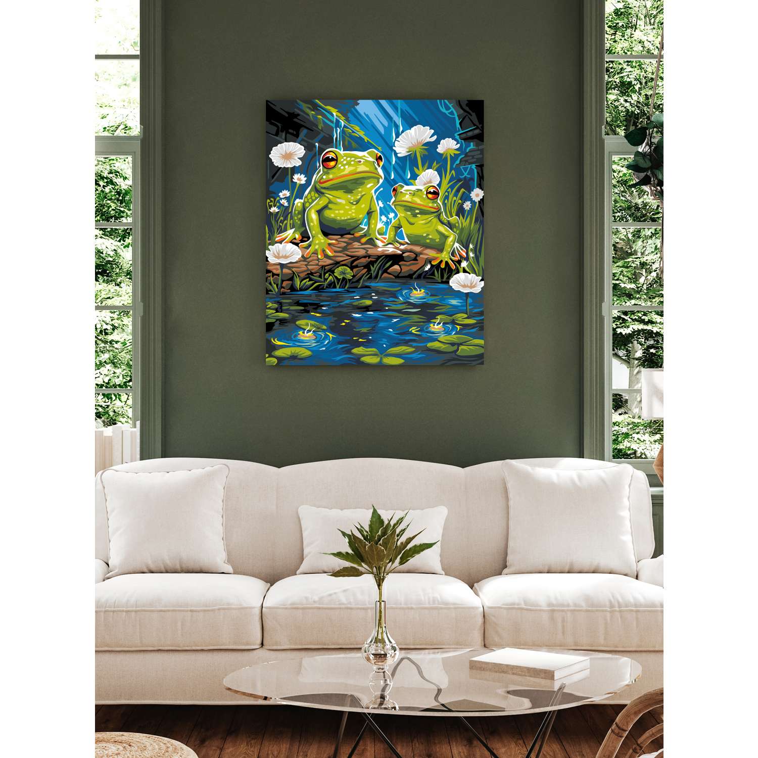 Картина по номерам Art sensation холст на подрамнике 40х50 см Ночь на болоте - фото 3