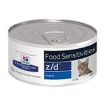 Корм для кошек HILLS 156г Prescription Diet z/d Food Sensitivities для кожи при аллергии и заболеваниях кожи консервированный