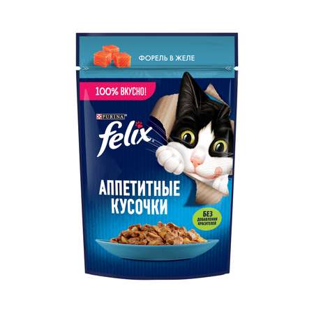 Корм для кошек Felix 75г Аппетитные кусочки для взрослых форель