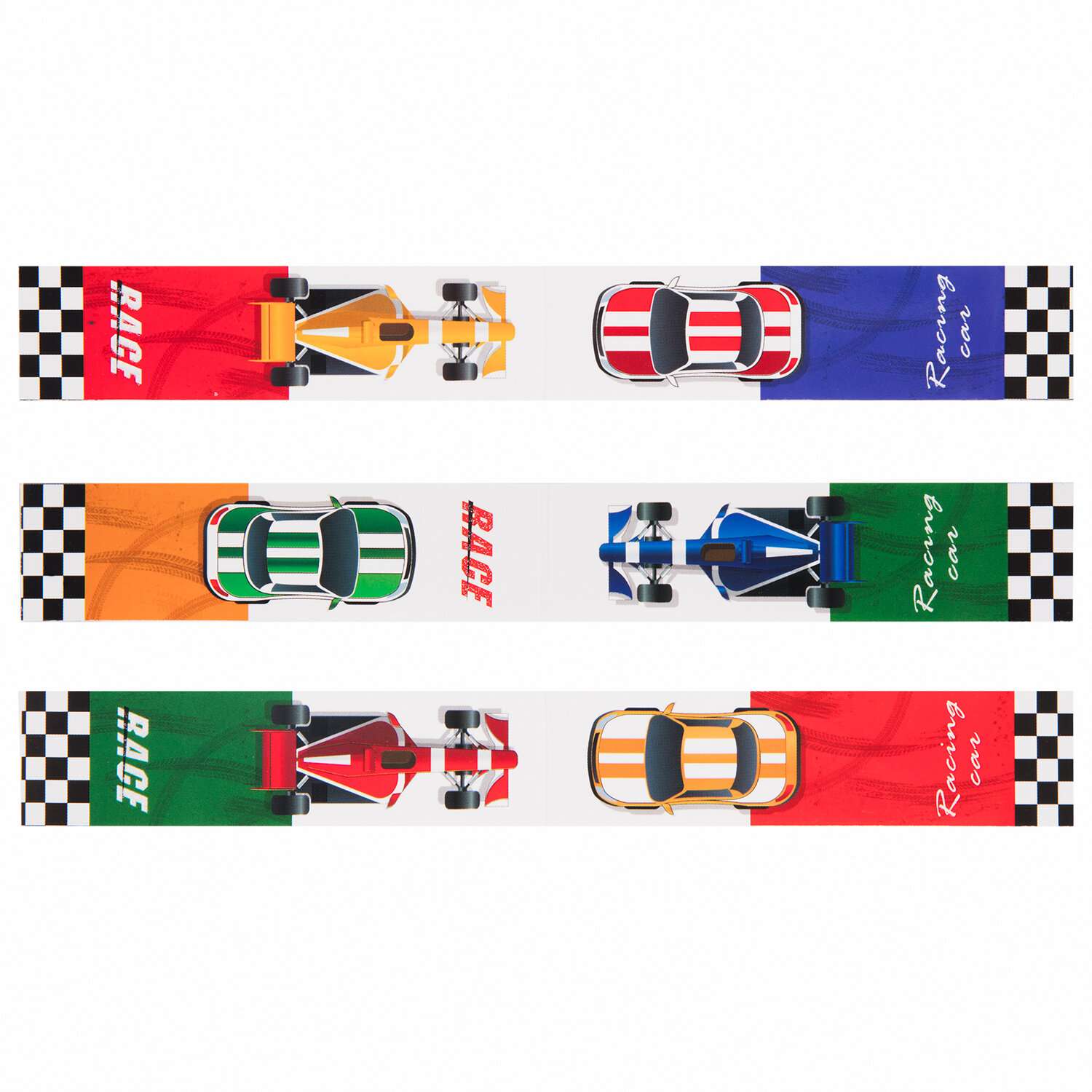 Закладки магнитные Юнландия для книг учебников и тетрадей 6 штук Race Cars - фото 3