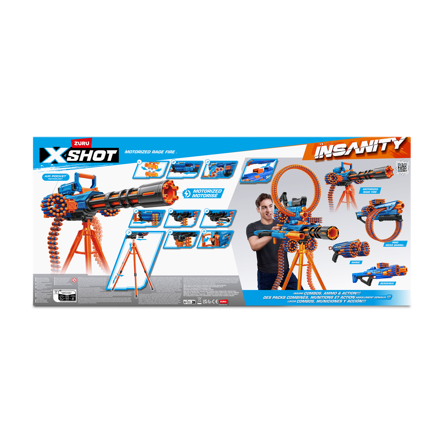 Набор игровой X-Shot Insanity Motorized Age Fire Gatlin Gun 36605 - фото 15